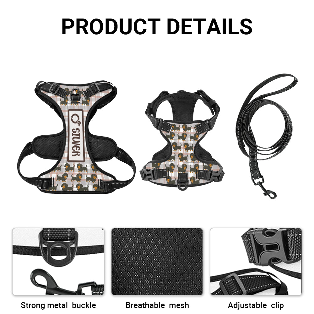 Thistle -  Personalized No-Pull Dachshund Dog Harness