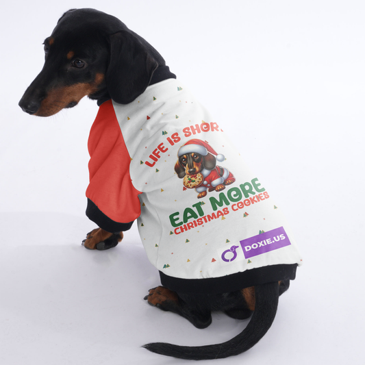 Life is short eat more christmas cookies - Jacket for Dachshunds