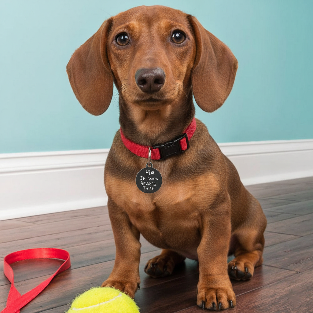 Brandy - Custom Dachshund Tag | Double-Sided ID