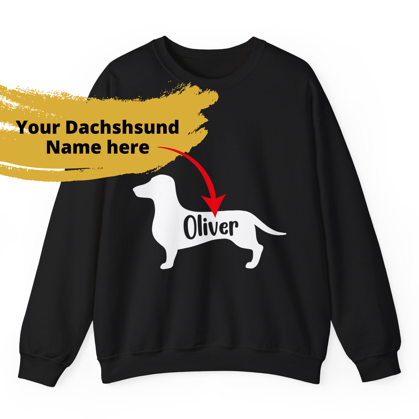 Sudadera personalizada con nombre de perro salchicha - Sudadera unisex 