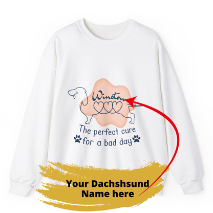 Custom Sweatshirt  with dachshund Name  -  Unisex Sweatshirt