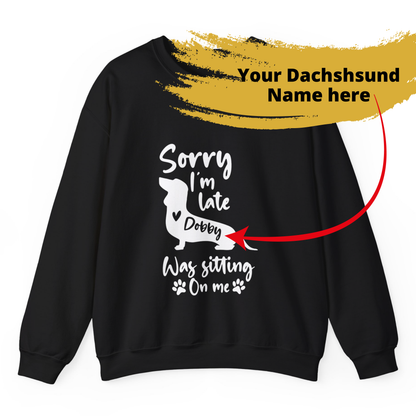 Custom Sweatshirt  with dachshund Name  -  Unisex Sweatshirt