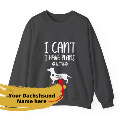 Custom Sweatshirt  with dachshund Name  -  Unisex Sweatshirt