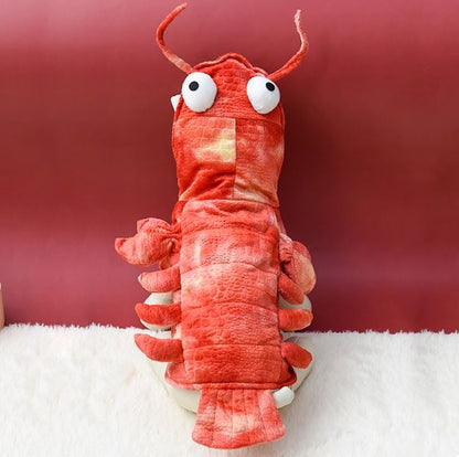 Clawvera Dachshund Lobster Costume – Funny Halloween Winter Dog Outfit