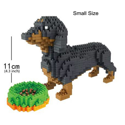 Dachshund Micro Building Blocks Animal Set