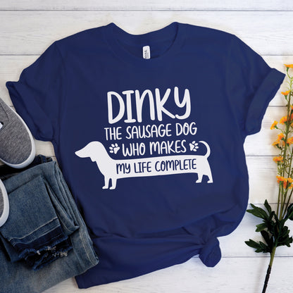 Custom T-shirt  with dachshund  Name