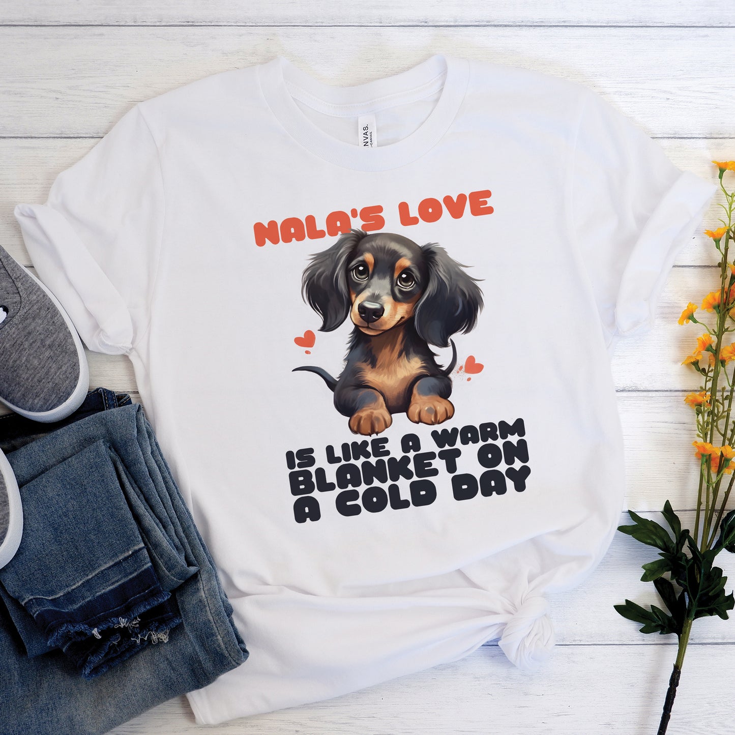 Custom T-shirt  with dachshund  Name