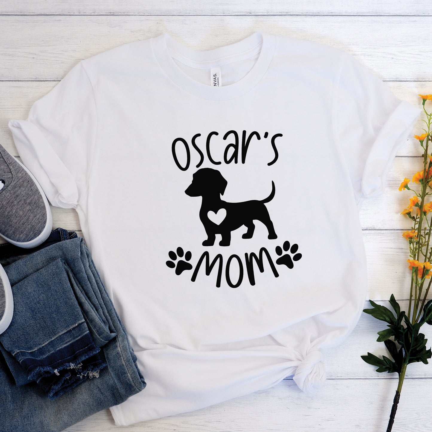 Custom T-shirt  with dachshund  Name