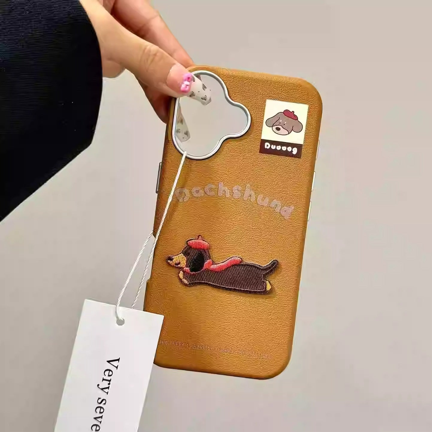 www.doxie.us-3D-Dachshund-Design-iPhone-Cover-Cute-and-Durable-Phone-Accessory-brown