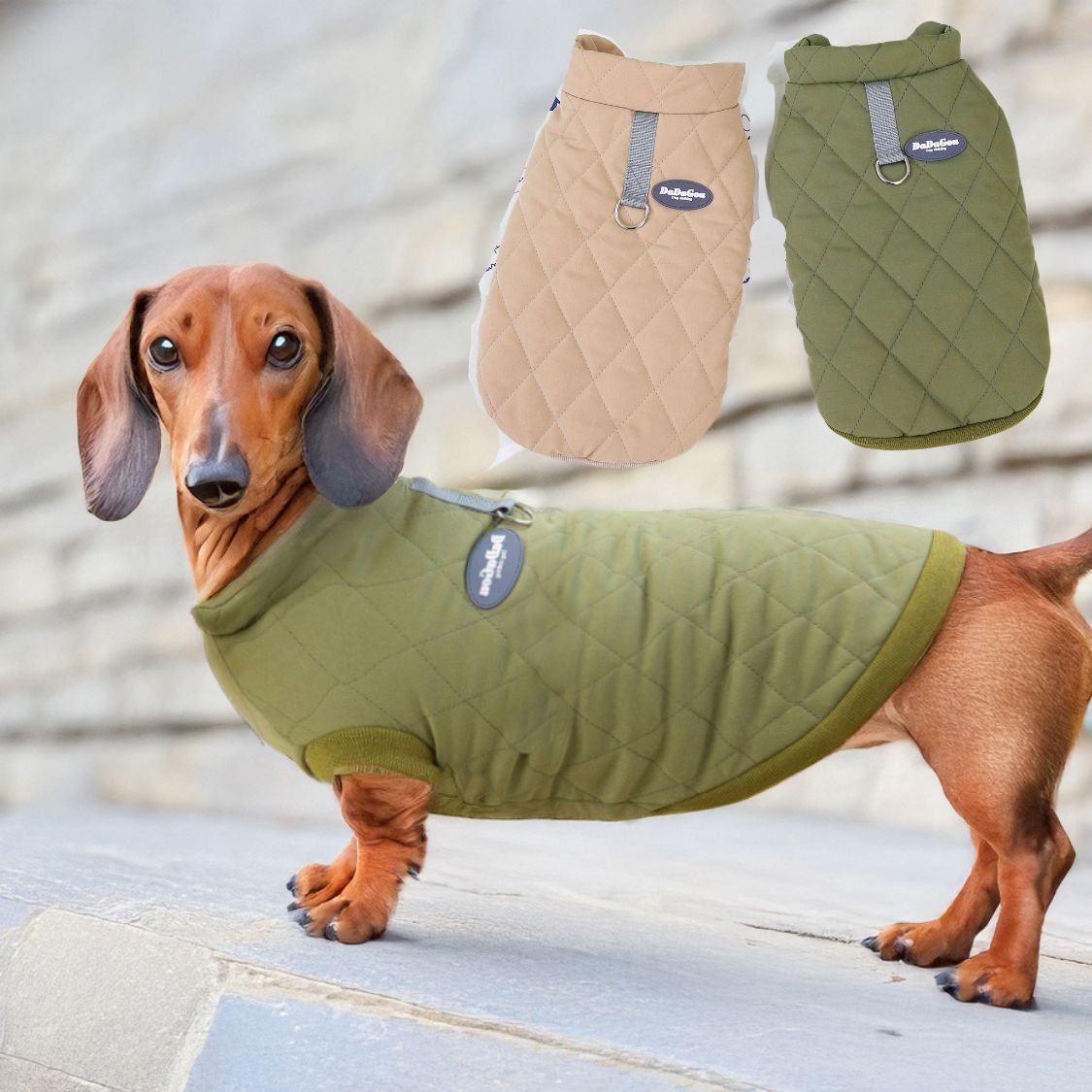 www.doxie.us-Cozy-Quilted-Dachshund-Jacket-with-Snap-Closure