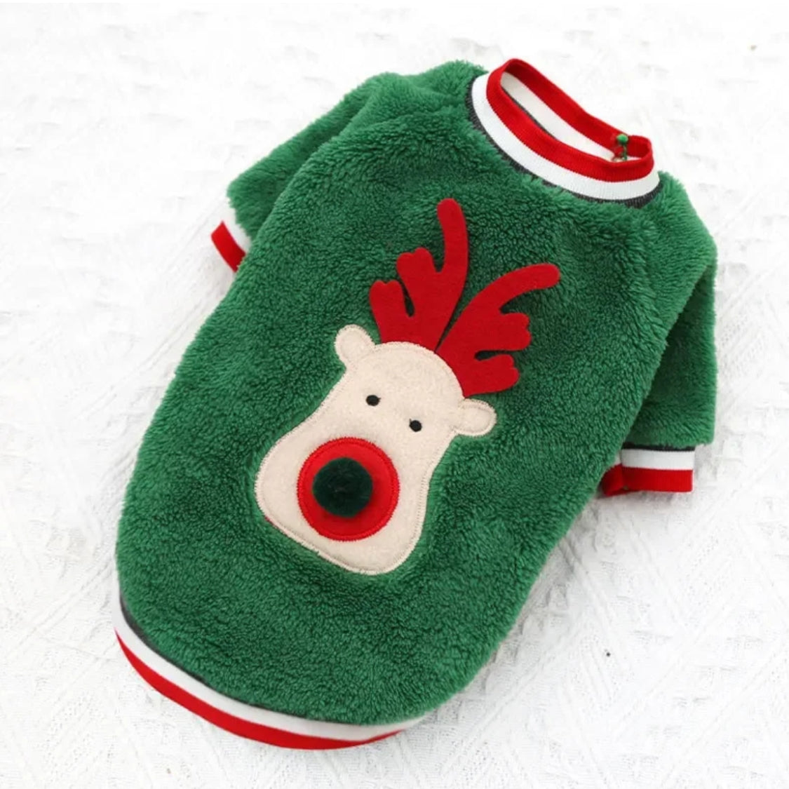 www.doxie.us-Doxie-Coral-Fleece-Christmas-Sweater-Festive-Reindeer-Holiday-Apparel-for-Dachshund