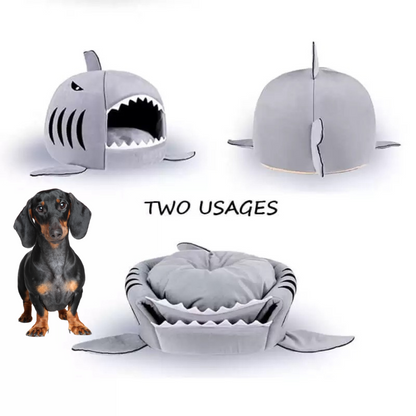 www.doxie.us-Doxie-Shark-Bed-Unique-Shark-Design-for-Ultimate-Dachshund-Comfort