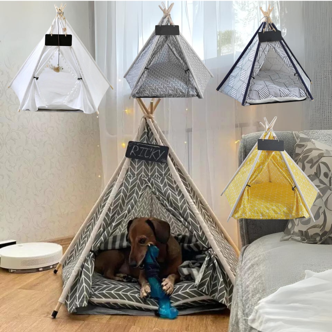 www.doxie.us-Doxie-Tent-House-Teepee-Bed-Cozy-Dachshund-Hideaway