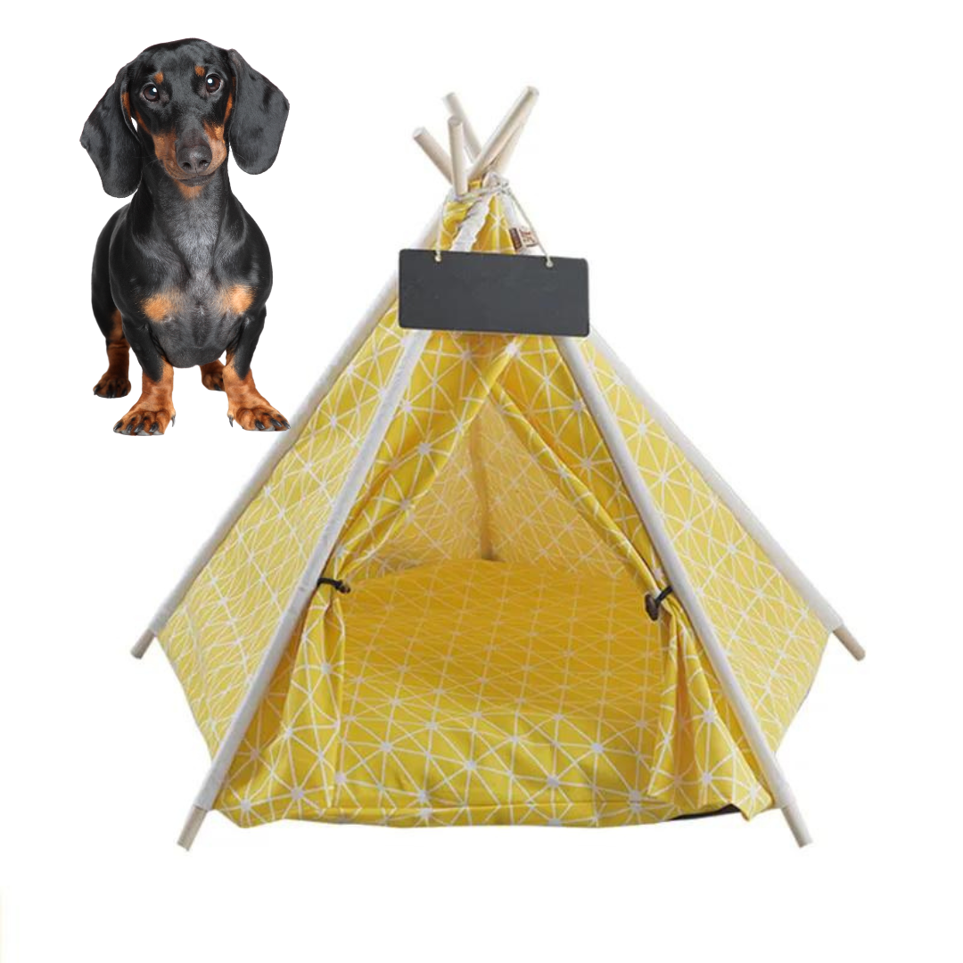 www.doxie.us-Doxie-Tent-House-Teepee-Bed-Cozy-Dachshund-Hideaway