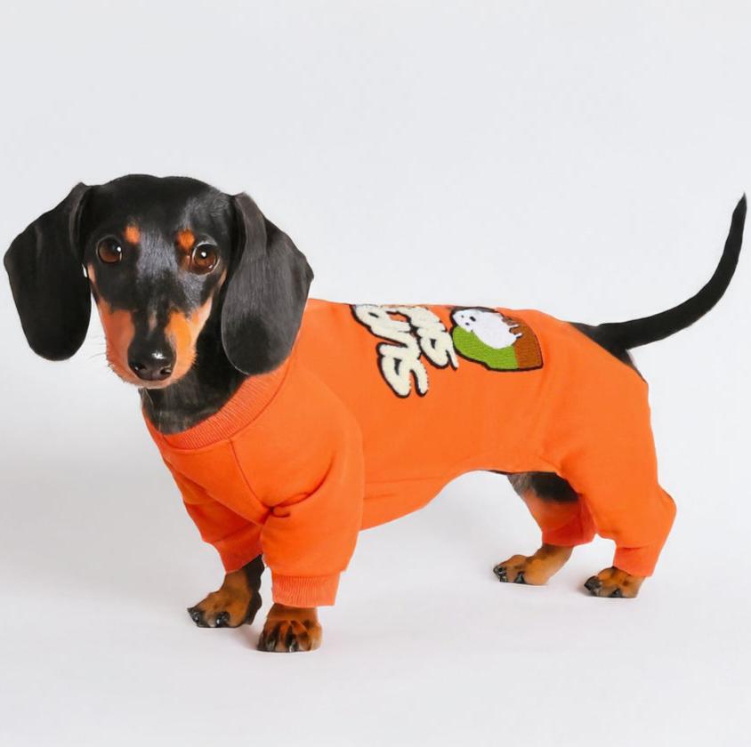 www.doxie.us-Warm-Cotton-Dachshund-Pajamas-Sheep-Print-Doxie-Jumpsuit