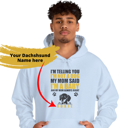Custom Hoodie with dachshund Name  - Unisex Hoodie
