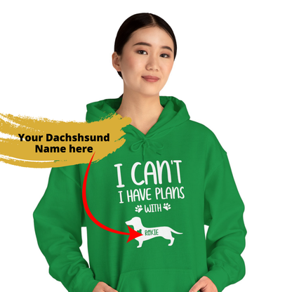 Custom Hoodie with dachshund Name  - Unisex Hoodie