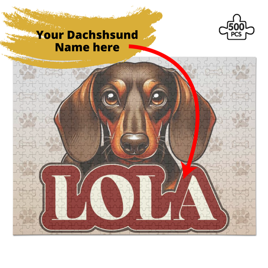 Personalized  Puzzle  with Dachshund Name - Puzzle