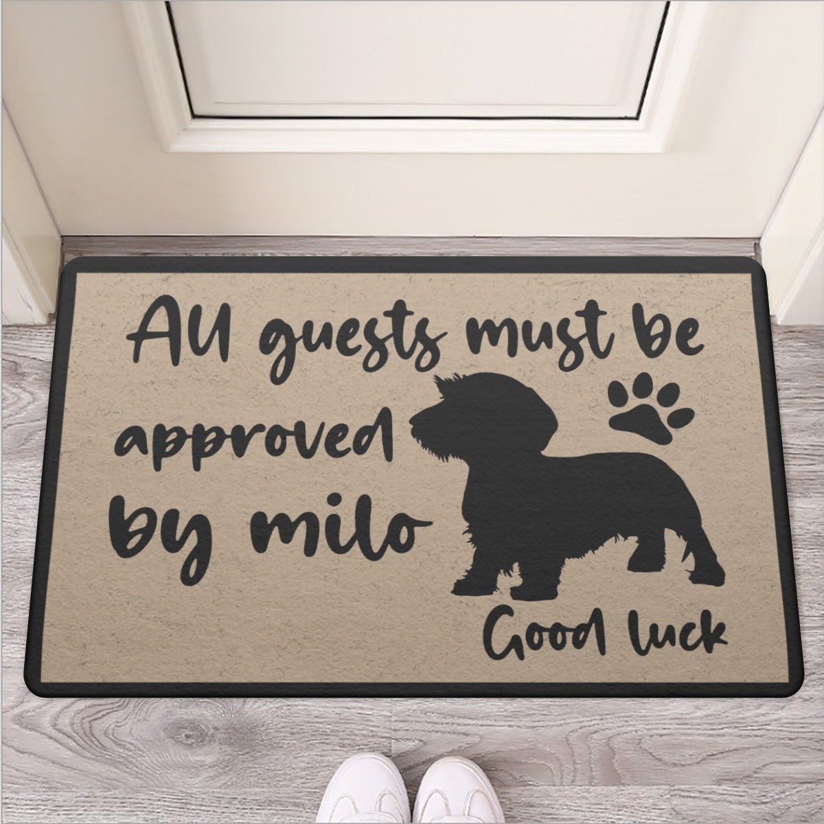 Personalized Doormat with dachshund Name - Doormat