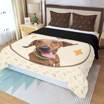 Custom Bedding Set with Dachshund's Picture - Bedding Set