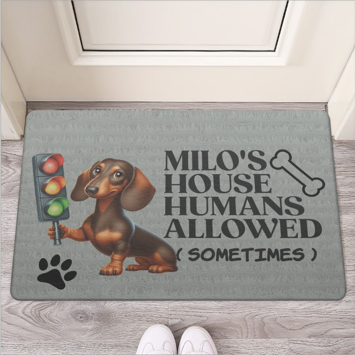 Personalized Doormat with dachshund Name - Doormat