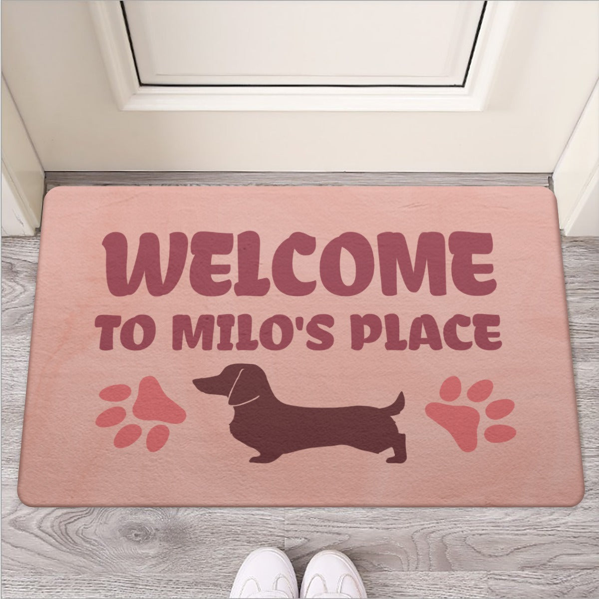 Personalized Doormat with dachshund Name - Doormat