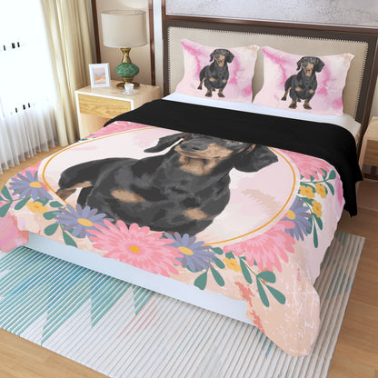 Custom Bedding Set with Dachshund's Picture - Bedding Set