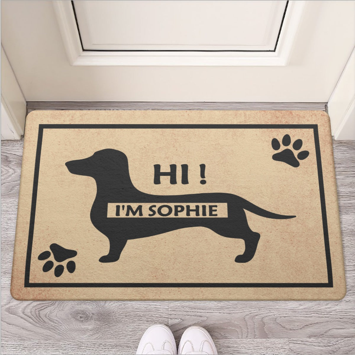 Personalized Doormat with dachshund Name - Doormat