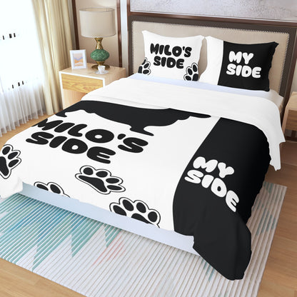 Custom Bedding Set with Dachshund's Name - Bedding Set for dachshund lovers