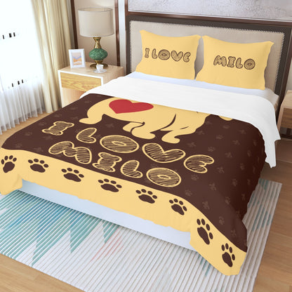 Custom Bedding Set with Dachshund's Name - Bedding Set