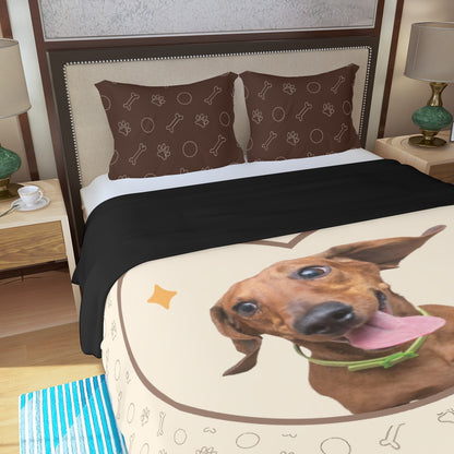 Custom Bedding Set with Dachshund's Picture - Bedding Set
