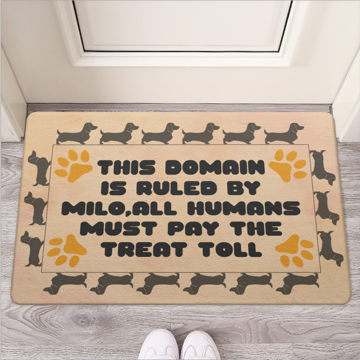 Personalized Doormat with dachshund Name - Doormat