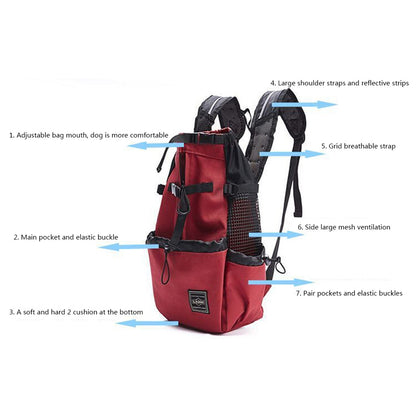 Backpack carrier for dachshunds with back support, view 6