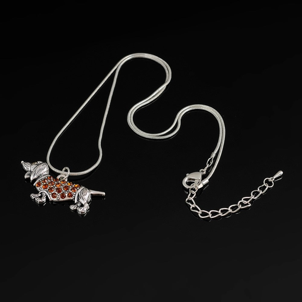 Dachshund Chain Necklace Silver Plated Jewelry - Dachshund shop.jpg