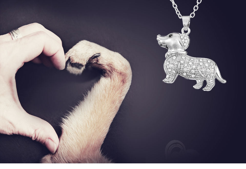 Dachshund Chain Necklace Silver Plated Jewelry - Dachshund shop.jpg