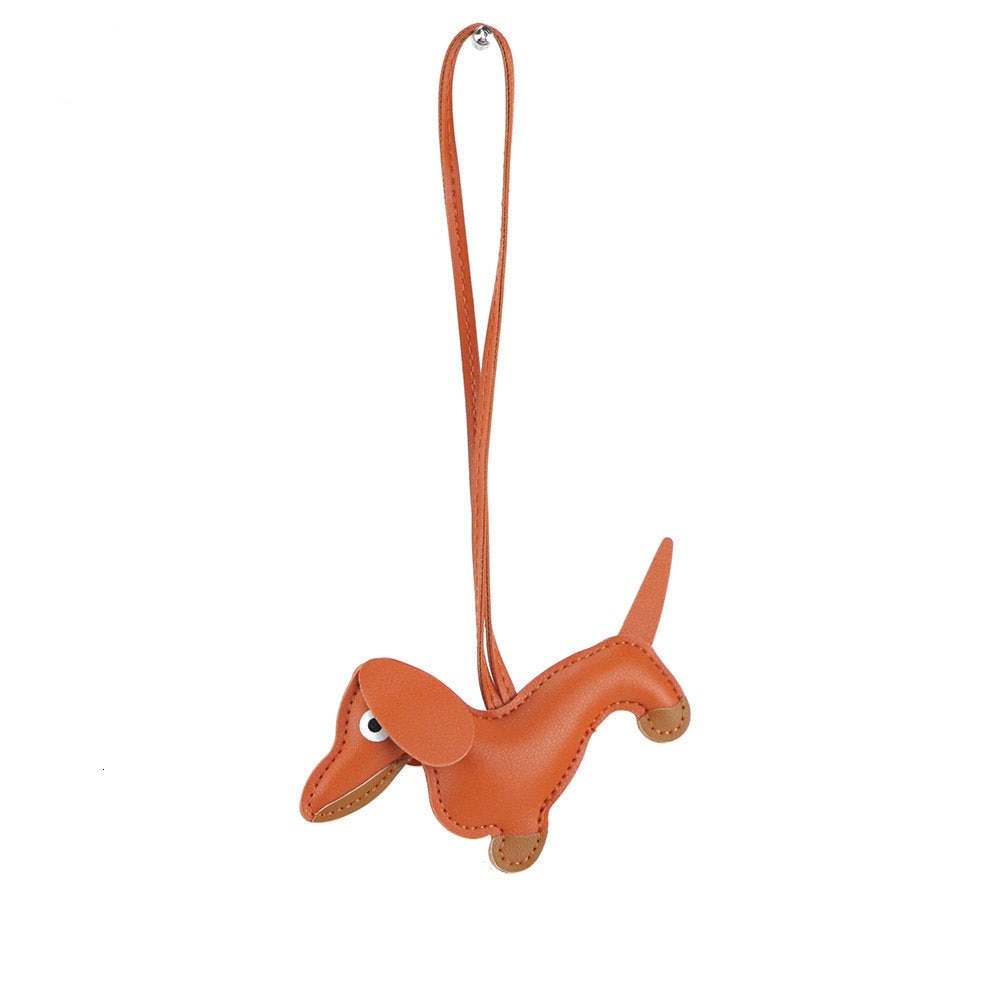 Llavero de cuero PU Dachshund I accesorios para llaveros