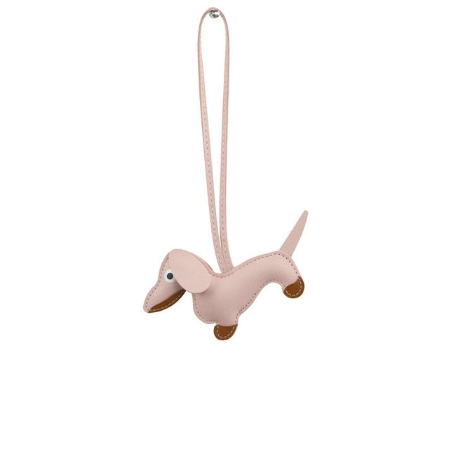 Llavero de cuero PU Dachshund I accesorios para llaveros