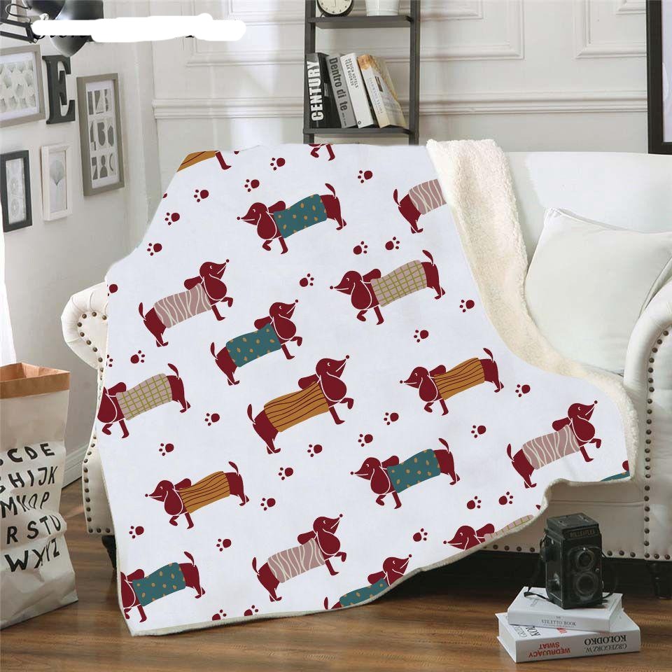 Dachshund Fleece Blanket for Beds - Dachshund Shop.jpg