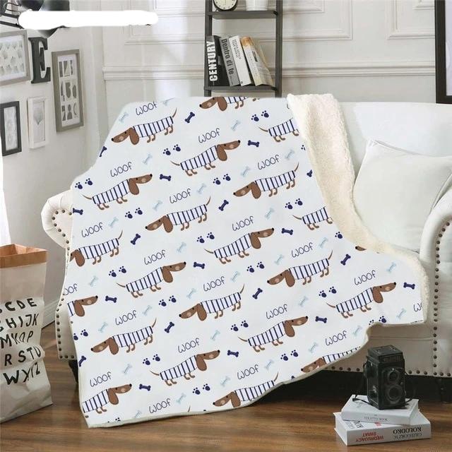 Dachshund Fleece Blanket for Beds - Dachshund Shop.jpg