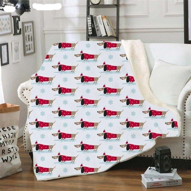 Dachshund Fleece Blanket for Beds - Dachshund Shop.jpg