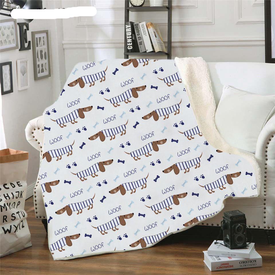 Dachshund Fleece Blanket for Beds - Dachshund Shop.jpg