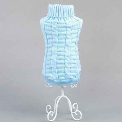 Cable-knit turtleneck winter sweater for dachshunds, view 19