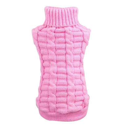 Cable-knit turtleneck winter sweater for dachshunds, view 18