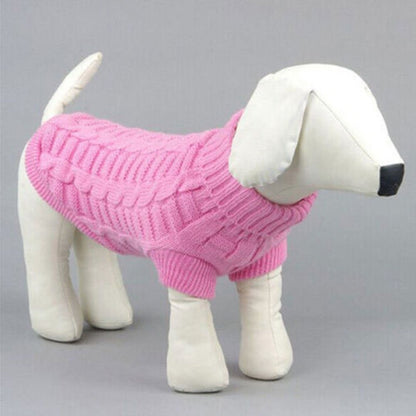 Cable-knit turtleneck winter sweater for dachshunds, view 17