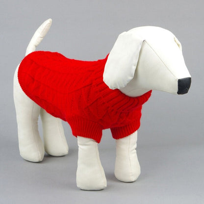 Cable-knit turtleneck winter sweater for dachshunds, view 12