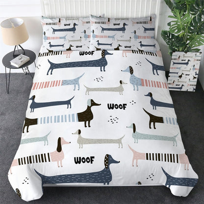 Dachshund Duvet Cover Cute Dachshund Bedspread