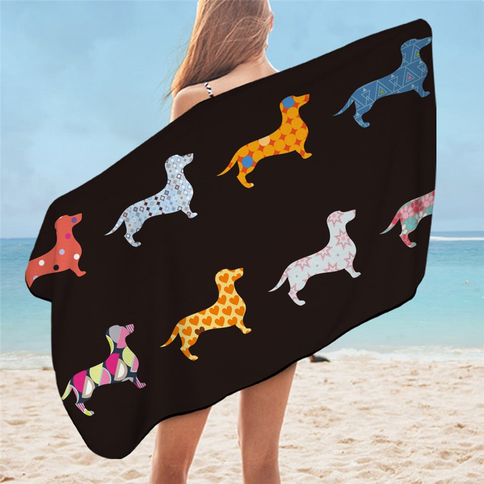 Dachshund Beach Towel - Dachshund Shop.jpg