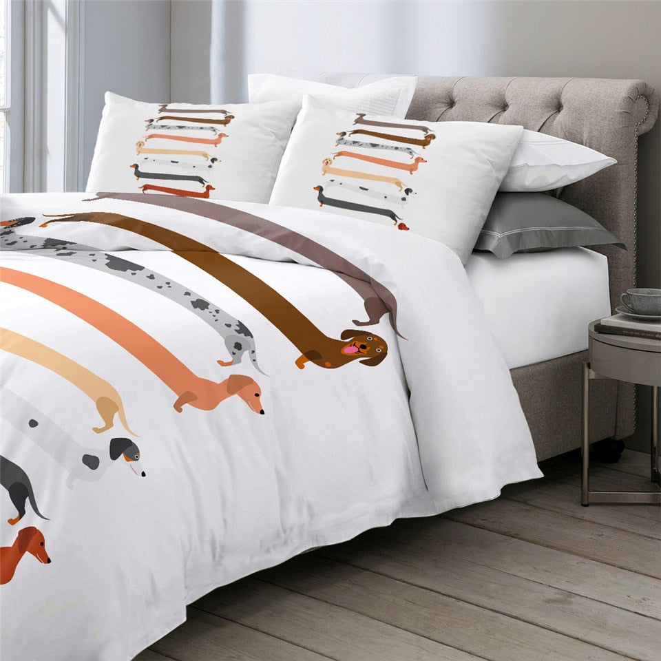 Dachshund Pattern Cute Bedding Set -Dachshund Shop.jpg