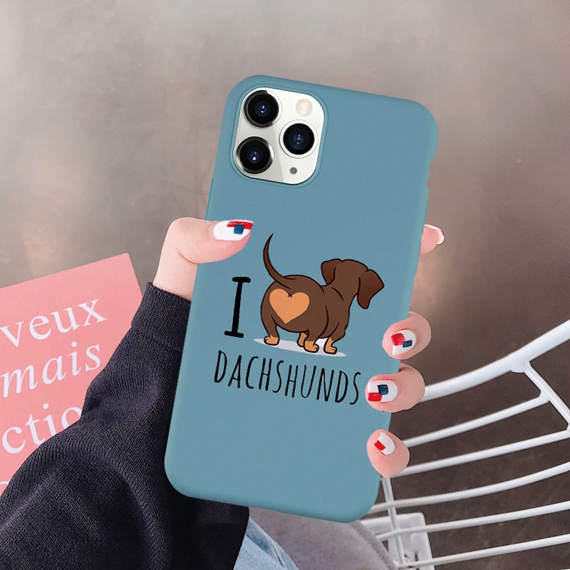 Dachshunds Phone Case For iPhone Soft Silicone Cover - Dachshund shop.jpg