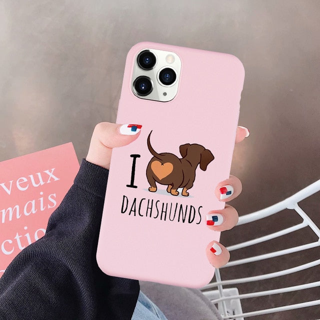 Dachshunds Phone Case For iPhone Soft Silicone Cover - Dachshund shop.jpg